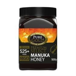 Pure Gold Premium Select Manuka Honey MGO -  525+ 500G