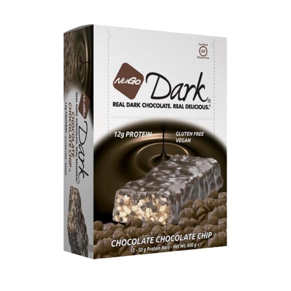 Vegan Dark Chocolate Chocolate Chip Protein Bar 50g - Image 2