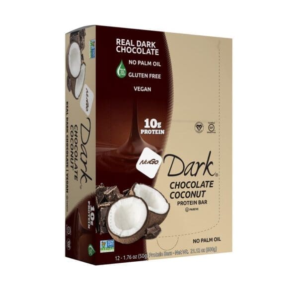 Vegan Dark Chocolate Coconut High Protein Snack Bar 50g - Image 2