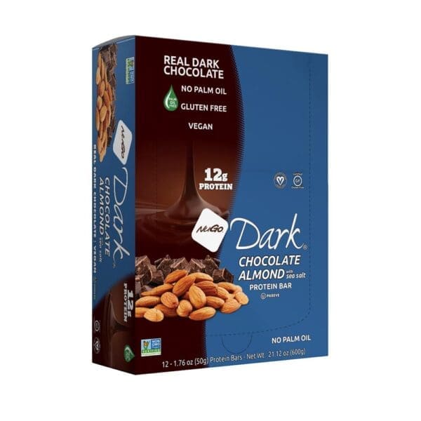 Vegan Dark Chocolate Almond High Protein Snack Bar 50g - Image 2