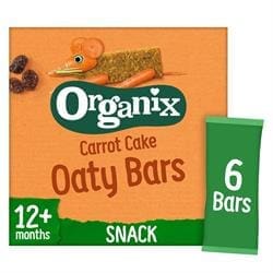 Organix Carrot Cake Organic Soft Oat Snack Bars Multipack (6x23g)