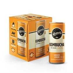 Remedy Kombucha Ginger Lemon  Multi pack 4x330ml