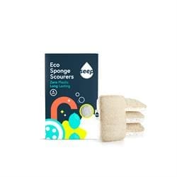 Seep Compostable Sponge with Loofah Scourer - pack of 4