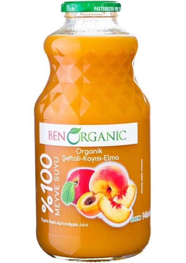 Ben Organic Peach Apricot & Apple Juice 946ml