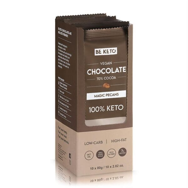 BeKeto - Vegan Keto Chocolate + MCT Magic Pecans 80g - Image 2