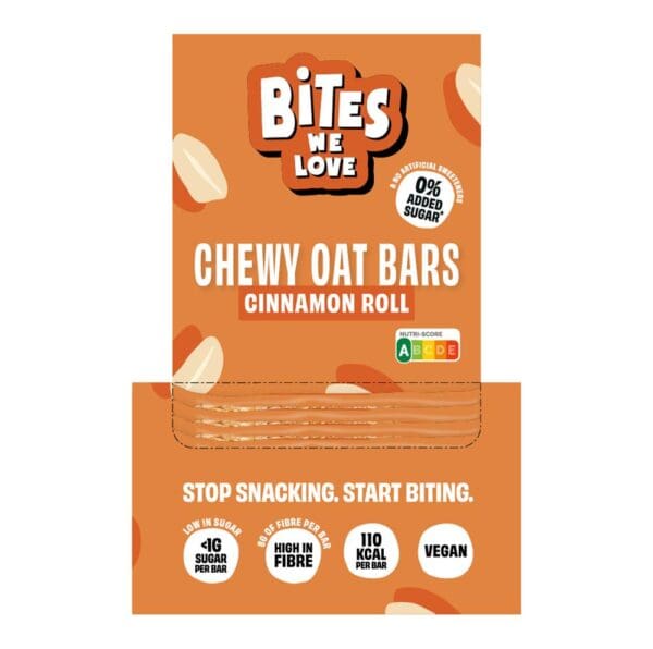 BitesWeLove Cinnamon Roll Chewy Oat Bar 30g - Image 2