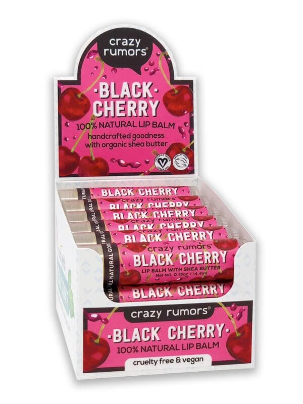 Black Cherry Flavoured Vegan Lip Balm 100% natural 4g - Image 2