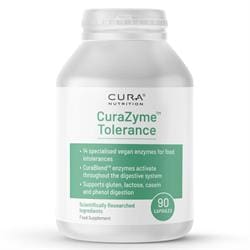 CuraZyme Tolerance is a vegan enzyme blend for food intolerances.