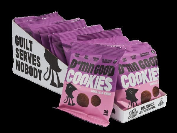 D*MN GOOD Vegan Vanilla & Chocolate Cookies 38g - Image 2