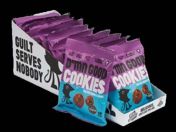 D*MN GOOD Vegan Salted Double Choc Cookies 38g - Image 2