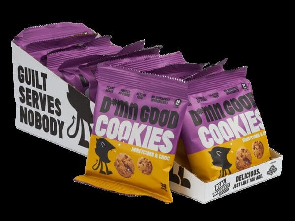 D*MN GOOD Vegan Honeycomb and Choc Cookies 38g - Image 2