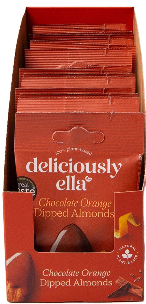 Deliciously Ella Chocolate Orange Dipped Almonds 27g - Image 2