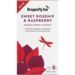 Dragonfly Sweet Rosehip & Raspberry Organic Herbal Tea 20 bag