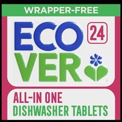 Ecover Dishwasher tablets 24s NEW plastic free All in One