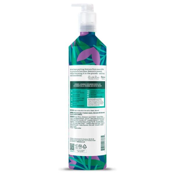 Lavender & Geranium Body Wash - 500ml Metal - Image 2