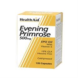 Evening Primrose Oil 500mg + Vitamin E Capsules 120's