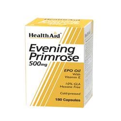 Evening Primrose Oil 500mg + Vitamin E Capsules 180's