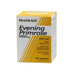 Evening Primrose Oil 1000mg + Vitamin E Capsules 60's