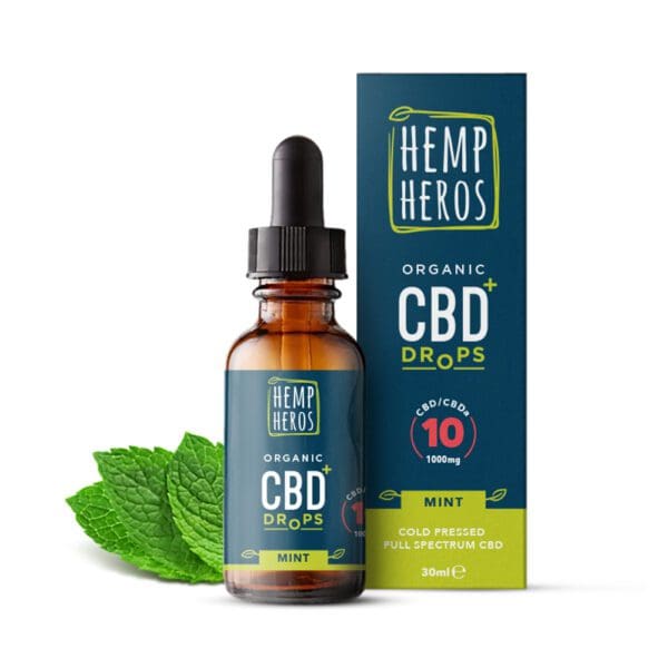 Organic cold pressed CBD+ 1000mg Mint flavour - 30ml bottle