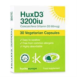 Huxley Europe HuxD3 Vitamin D3 3200iu 30 caps