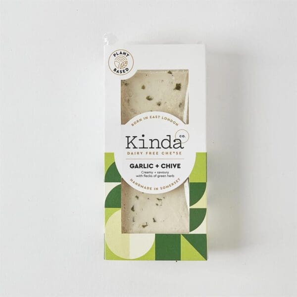 Kinda Co Organic Garlic + Chive Vegan Cheese Block 120g