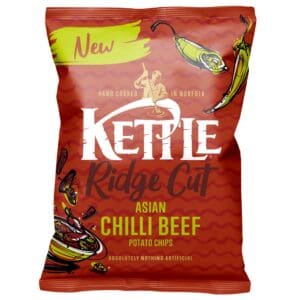 Kettle Asian Chilli Beef Ridge Chips 130g