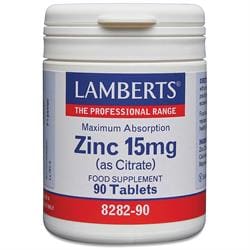 Zinc 15mg (as Citrate) 90 tablet