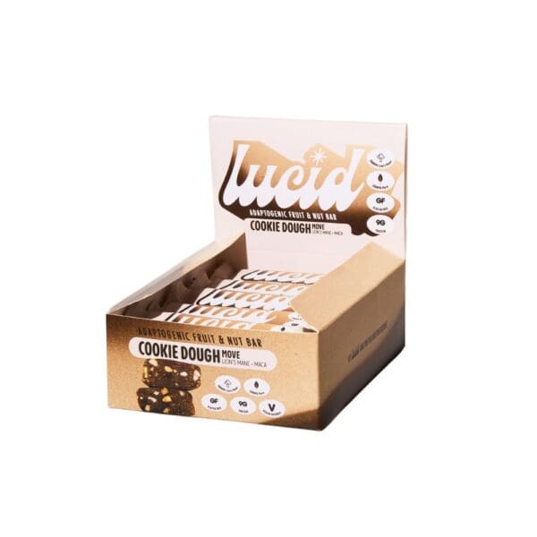 LUCID Cookie Dough GF Lions Mane Maca Adaptogen Bar 50g - Image 2