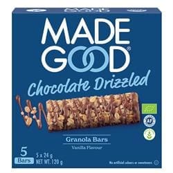 MadeGood Granola Bar Chocolate Drizzled Vanilla 5 x 24g Multipack