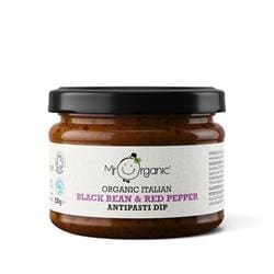 Mr Organic Black Bean & Red Pepper Antipasti Dip 230g