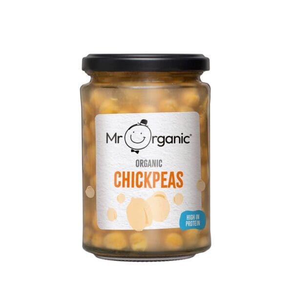 Mr Organic Chickpeas 350g (in glass jar)