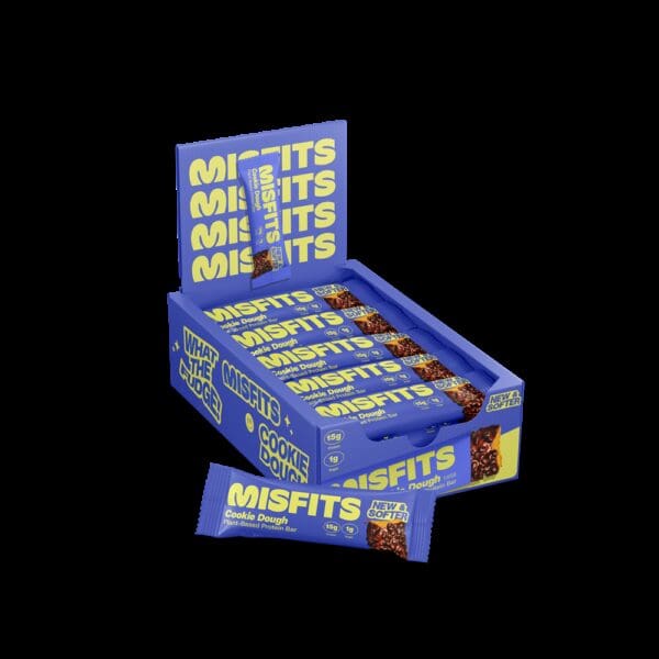 Misfits Plant-Based Cookie Dough Protein Bar 50g - Image 2