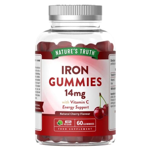 Iron 14mg Cherry 60 Gummies