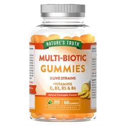 Multi-Biotic 3 Live Strains + Vits C B3 B5 & B6 60 Gummies