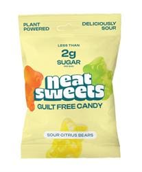 NeatSweets Low Sugar Plant Based Sour Citrus Gummy Bears 50g