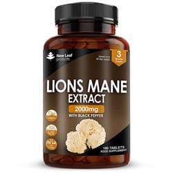 Lions Mane Extract Mushroom 2000mg Recyclable Bottle 180 tablets