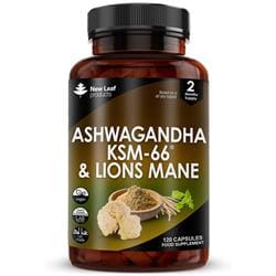 Ashwagandha KSM-66 & Lions Mane 120 Capsules