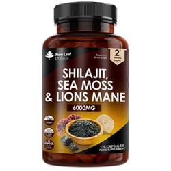 Shilajit Sea Moss & Lions Mane 6000mg Vegan 120 Capsules