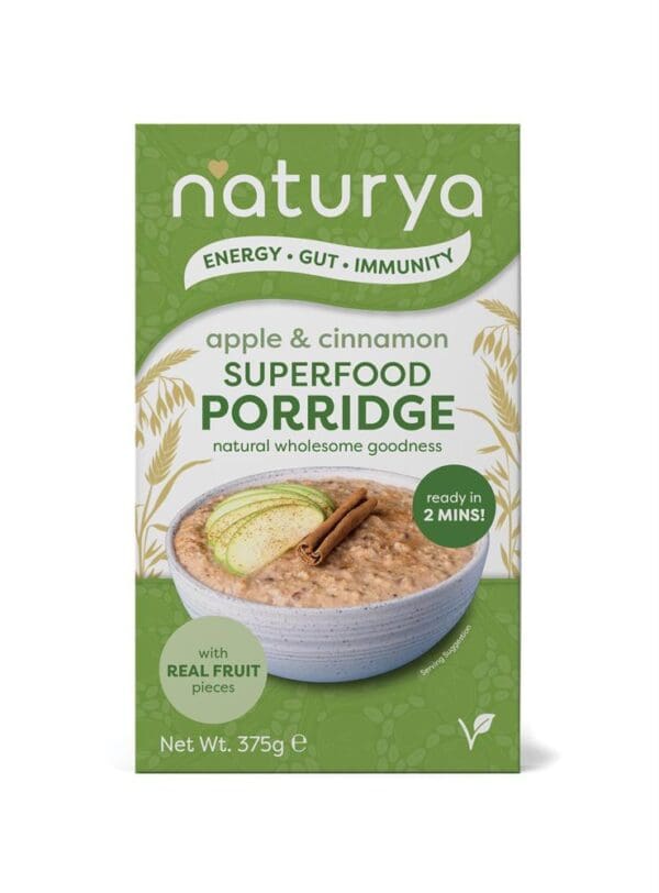 Naturya Superfood Porridge Apple & Cinnamon 375g - Image 2