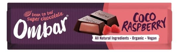 Ombar Coco Raspberry Filled Chocolate Bar 42g - Image 2