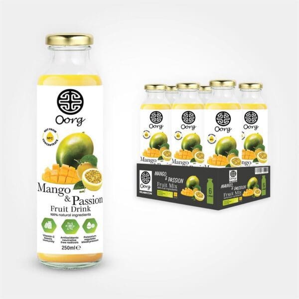 OORG! Pure Mango and Passionfruit Juice 250ml - Image 2