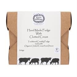 Roots & Wings Organic Hand Made Fudge with Clotted Cream 300g