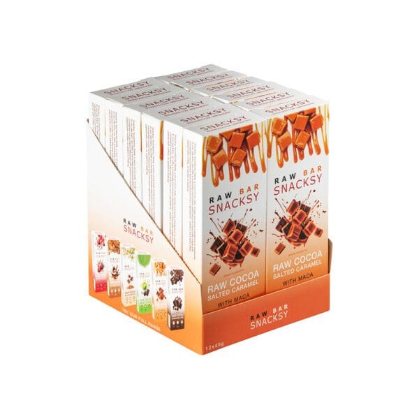 Snacksy Raw Chocolate Alternative Salted Caramel with Maca 40g - Image 2