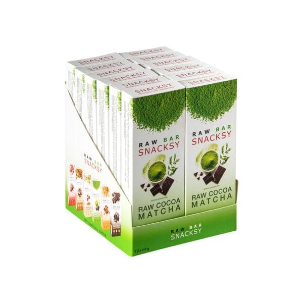 Snacksy Raw Chocolate alternative Matcha 40g - Image 2