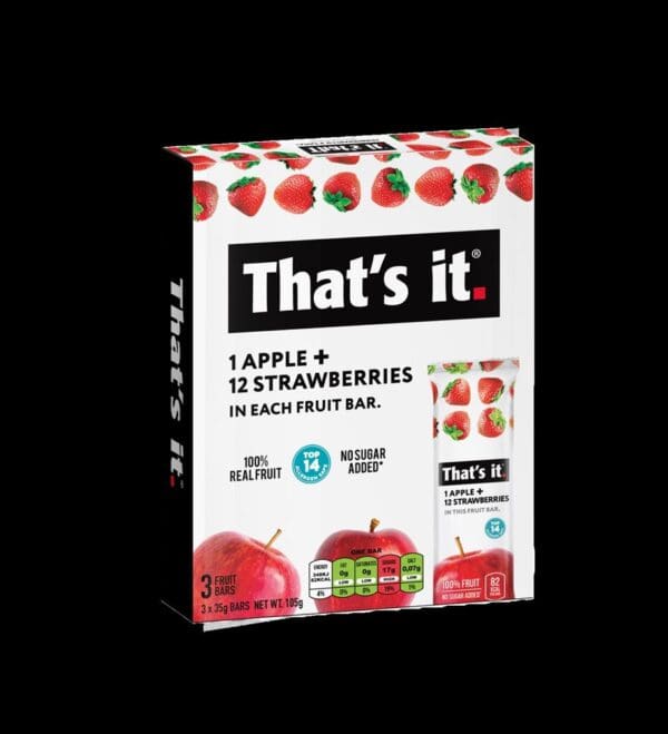 That's It Fruit Snack Bar - Apple & Strawberry 35g - Image 2