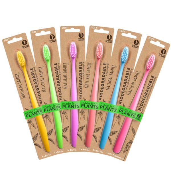 NFco Bio Toothbrush Single Neon Assorted 25g - Image 2