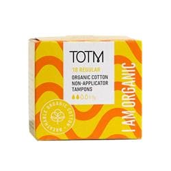 TOTM Organic Tampons - Non-App Regular 18 Per Box Case of 24