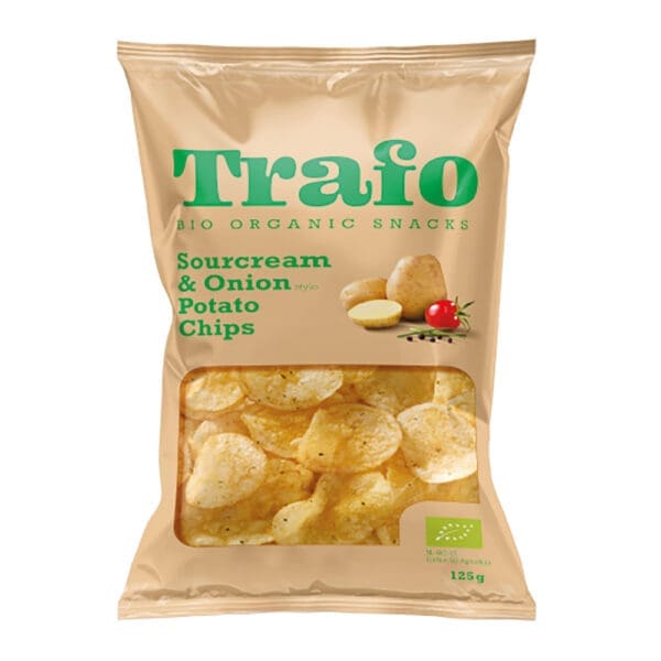 Organic Classic Sourcream & Onion Crisps 125g