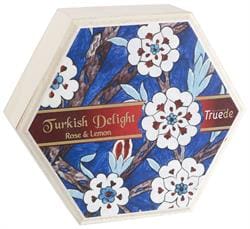 Wooden Box Rose & Lemon Turkish Delight 250g