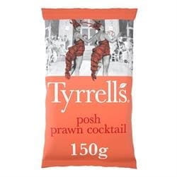 Tyrrells Posh Prawn Cocktail Sharing Crisps 150g